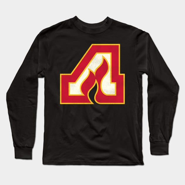 Defunct Atlanta Flames Hockey Team Long Sleeve T-Shirt by Defunctland